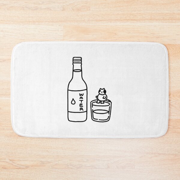Item preview, a Cat on the glass with the water bottle designed and sold by superbaechoo.