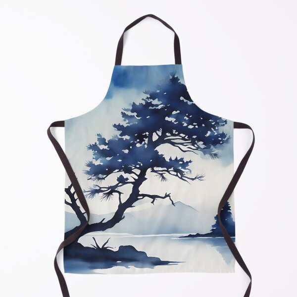 Item preview, Monochrome Blue Landscape designed and sold by CalmnessbyChoice.