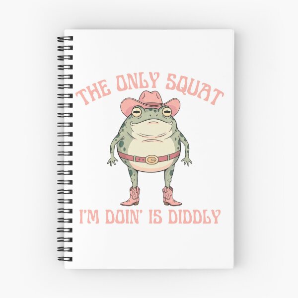 Item preview, The Only Squat I'm Doin' Is Diddly Funny Cowboy Frog Western Humor And Lazy Gym Sarcastic Western Diddly Squat designed and sold by MotivaChic.