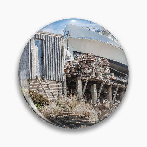 Item preview, Couta Rocks Fishing Boat on Slip - Tasmanian Maritime Photograph - Dry Dock Boat Maintenance Coastal Art designed and sold by taspaul.