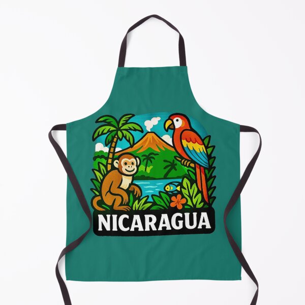 Item preview, Nicaragua - Volcano, Macaw & Monkey designed and sold by Myra365Art.