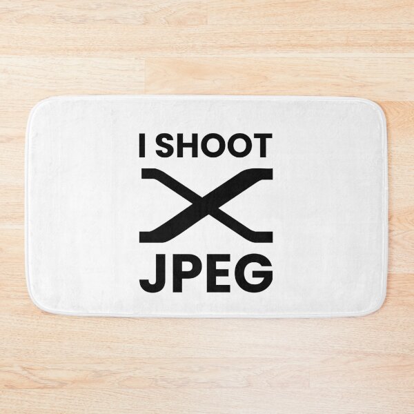 Item preview, I Shoot JPEG – Fuji Photographer Humor Design for Film Simulation Lovers - black lettering X designed and sold by MarcVan.
