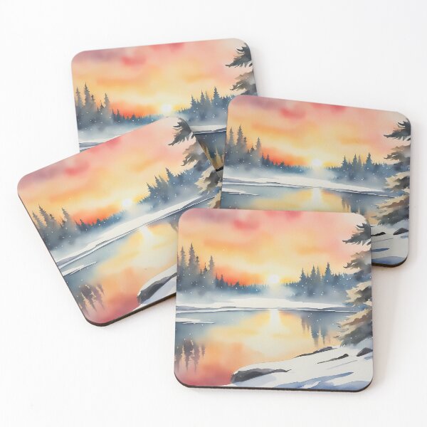 Item preview, Winter Lake Sunrise designed and sold by CalmnessbyChoice.
