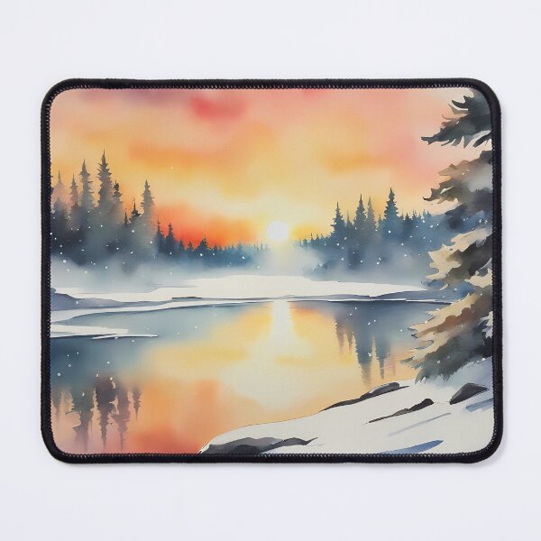 Item preview, Winter Lake Sunrise designed and sold by CalmnessbyChoice.