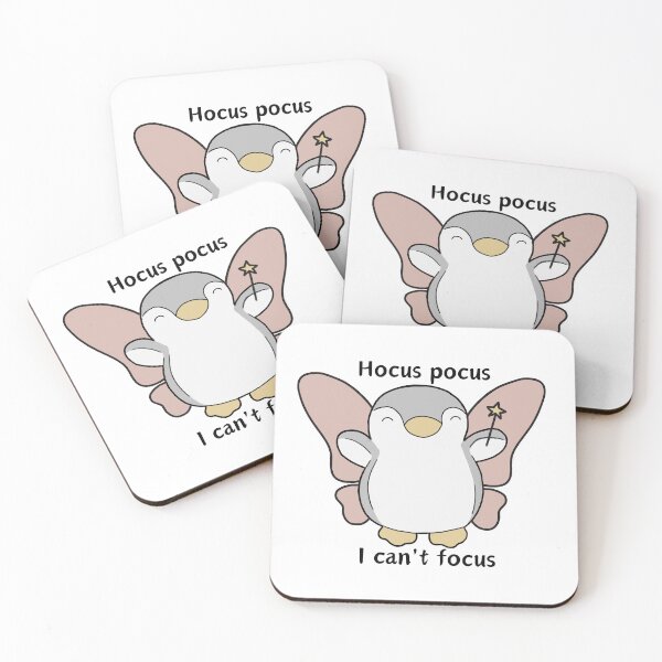 Item preview, Hocus pocus I can't focus | ADHD quote cute fairy penguin designed and sold by NeurodiverseTea.