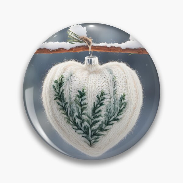 Item preview, Knitted Heart Bauble designed and sold by CalmnessbyChoice.