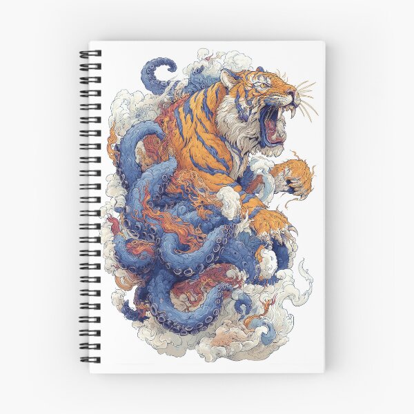 Item preview, Tiger vs. Kraken – Neo-Traditional Mythcore Clash designed and sold by Gaviani Design Studio.
