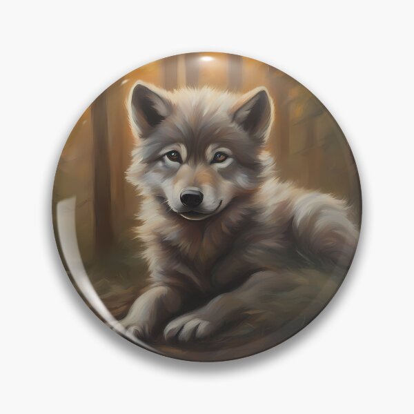 Item preview, Wolf Cub in Forest designed and sold by CalmnessbyChoice.
