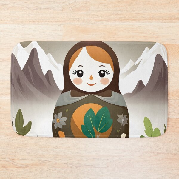 Item preview, Traditional brown and green Matryoshka Folk Art designed and sold by HeartfulBloom.