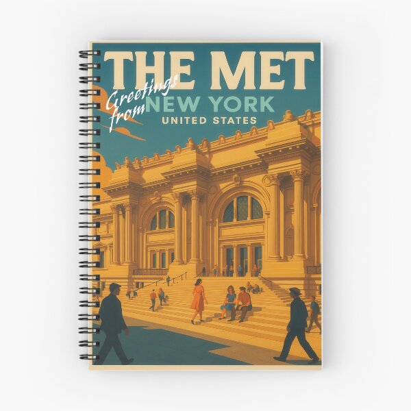 Artikelvorschau, Greetings from NEW YORK CITY - THE MET - Retro Vintage Design entworfen und verkauft von Earth Celebration Designs.