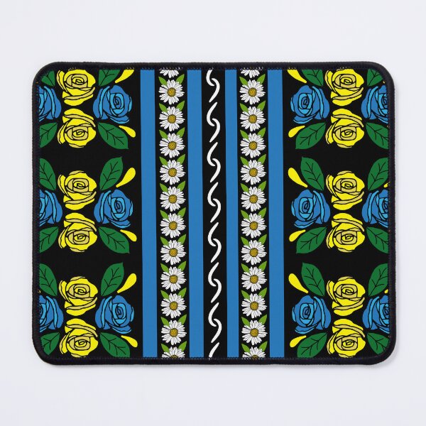 Item preview, Canal Boat Narrowboat Blue Yellow Roses Pattern designed and sold by HotHibiscus.