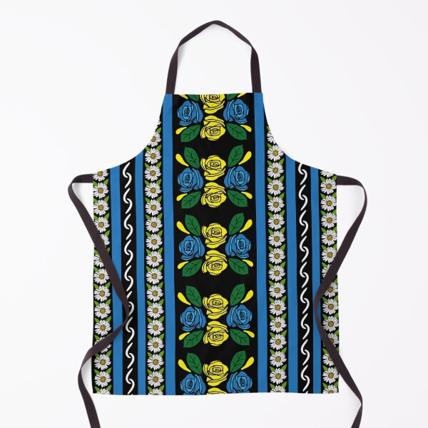 Item preview, Canal Boat Narrowboat Blue Yellow Roses Pattern designed and sold by HotHibiscus.