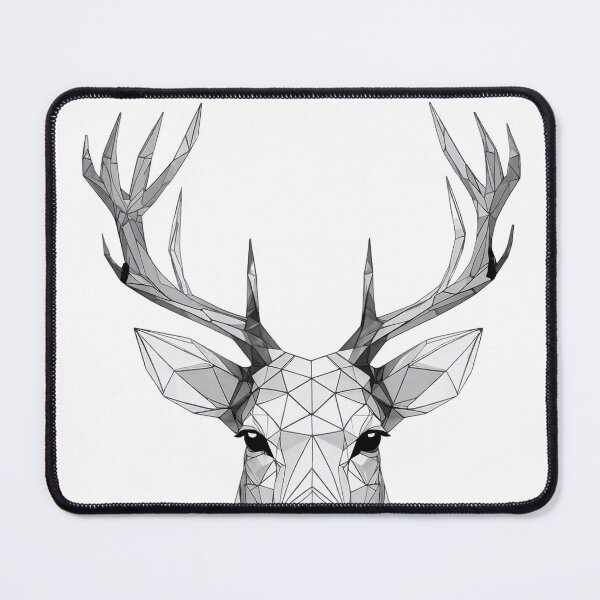 Item preview, Stay sharp—embrace quiet power with this bold, geometric classic - deer head designed and sold by Dyke Art.