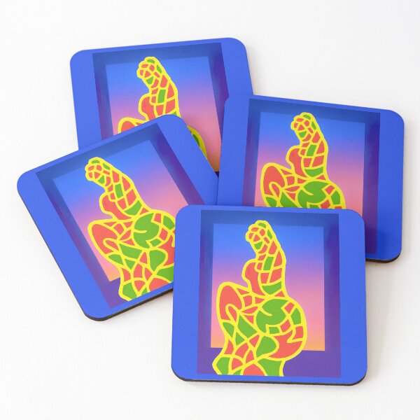 Item preview, Y2K Abstract Study of a Woman Woman – Neon Chillwave Silhouette Art  designed and sold by donwillisjrart.
