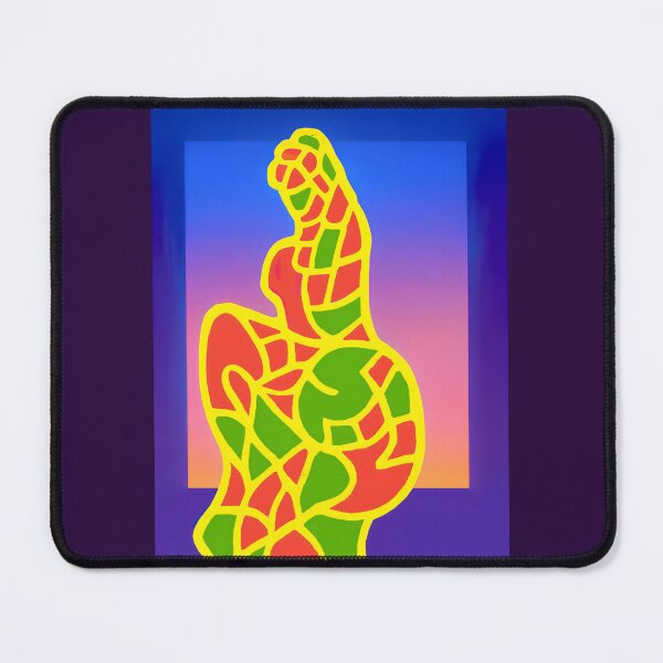 Item preview, Y2K Abstract Study of a Woman Woman – Neon Chillwave Silhouette Art  designed and sold by donwillisjrart.