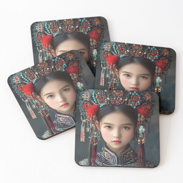 Item preview, Traditional Elegance: Young Girl in Cultural Attire designed and sold by Artessie.