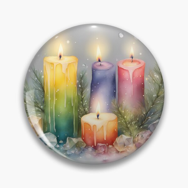 Item preview, Four Candles with Crystals designed and sold by CalmnessbyChoice.