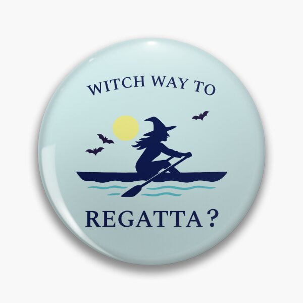 Item preview, Witch Way to Regatta? Rowing Crew Sport Boat Racing designed and sold by LadyInEverGreen.