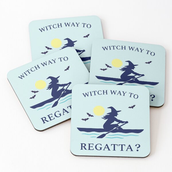 Item preview, Witch Way to Regatta? Rowing Crew Sport Boat Racing designed and sold by LadyInEverGreen.