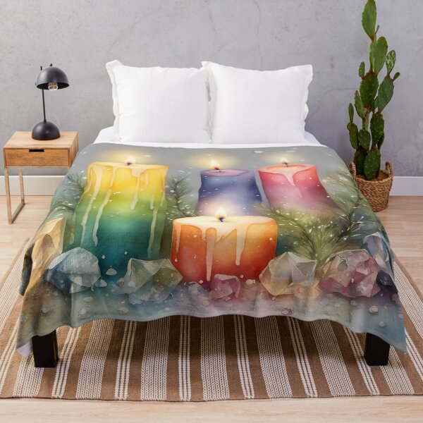 Item preview, Four Candles with Crystals designed and sold by CalmnessbyChoice.