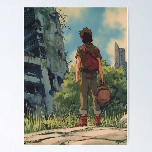 Item preview, Ruined World Post-Apocalyptic Anime Art designed and sold by bapupa.