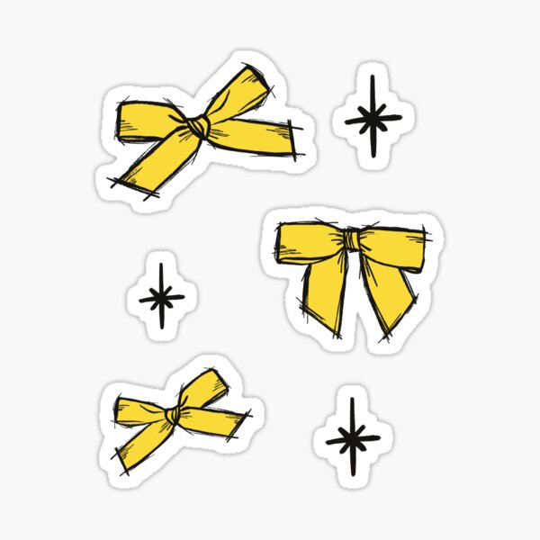 Item preview, YELLOW BOWS STICKER PACK designed and sold by criminaldidi.