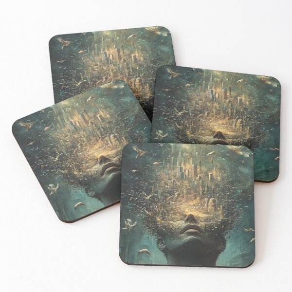 Item preview, Surreal Cityscape Emerging from Human Consciousness designed and sold by Artessie.