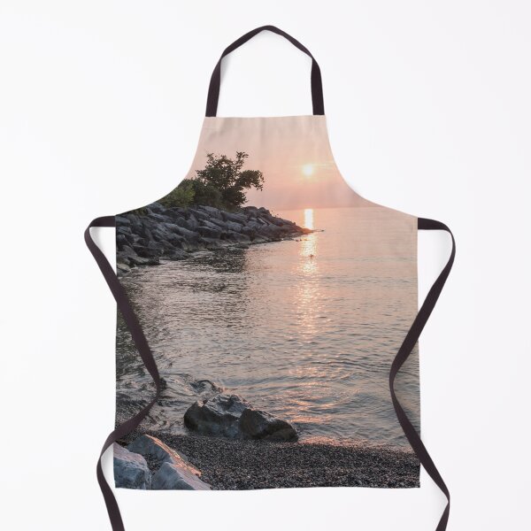 Item preview, Peninsular Sunrise - Rough Riprap Boulders and Glossy Lake Ontario designed and sold by Georgia Mizuleva.