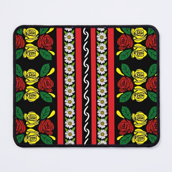 Item preview, Canal Boat Narrowboat Red Yellow Roses Pattern designed and sold by HotHibiscus.