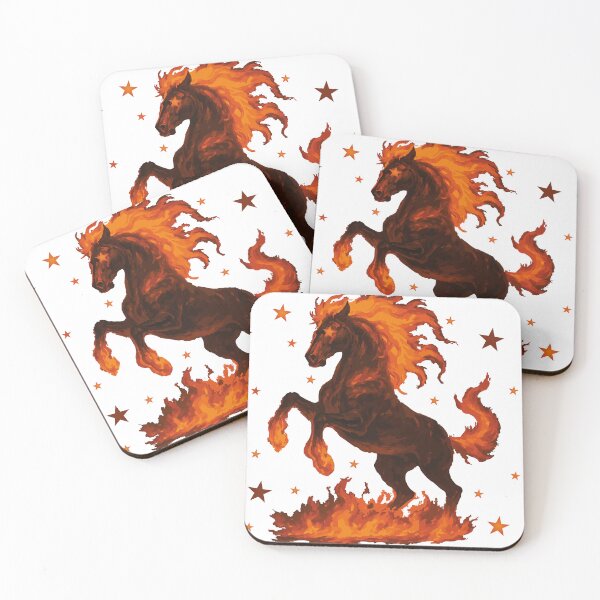 Item preview, Celestial Fire Horse – Fiery Stallion with Stars on Transparent Background designed and sold by CheriTanya.