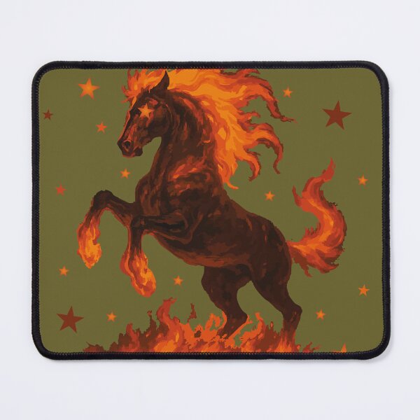Artikelvorschau, Celestial Fire Horse – Feuriger Hengst mit Sternen auf transparentem Hintergrund entworfen und verkauft von CheriTanya.
