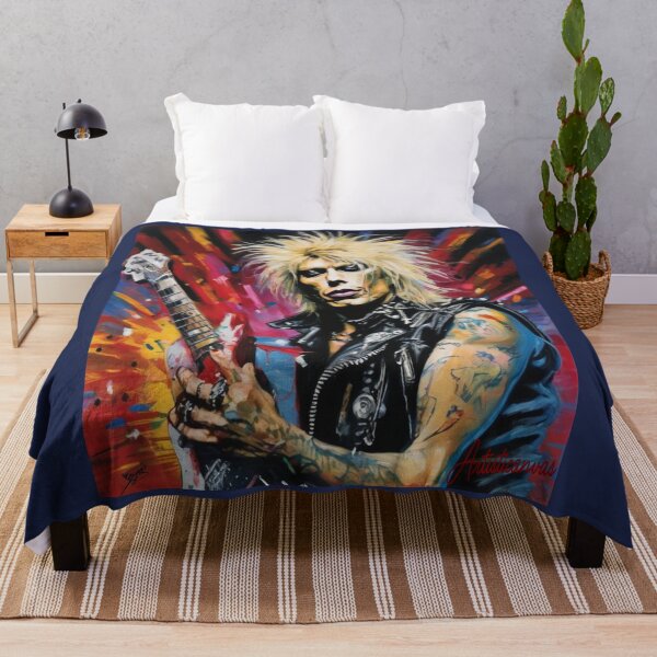 Item preview, "Rebel Rockstar: Michael Monroe's Glam-Punk Cyclone" designed and sold by Artisticanvas.