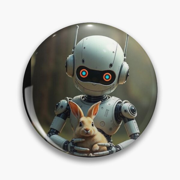 Item preview, Robot and cute bunny  designed and sold by Dogandesighn.