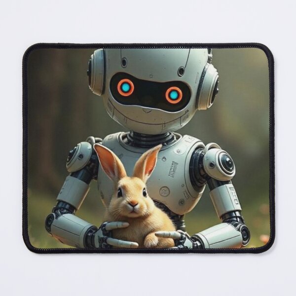 Item preview, Robot and cute bunny  designed and sold by Dogandesighn.