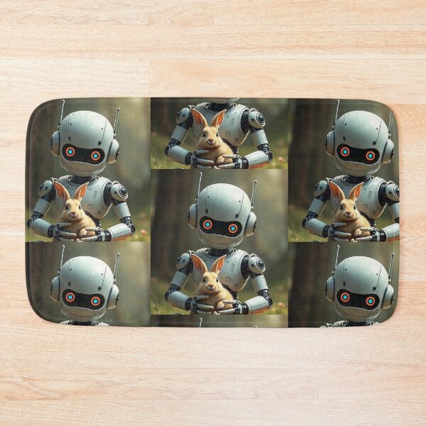 Item preview, Robot and cute bunny  designed and sold by Dogandesighn.