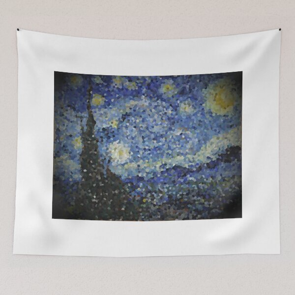 Item preview, vangogh starry night art classic abstract mosaic impressionist designed and sold by 88DesignStudio.