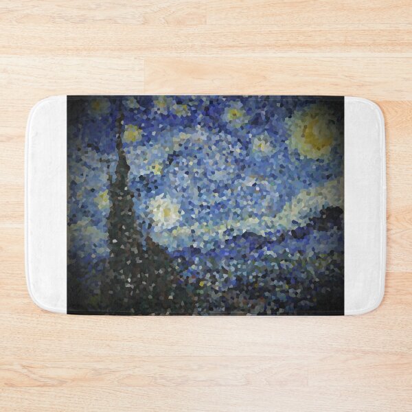Item preview, vangogh starry night art classic abstract mosaic impressionist designed and sold by 88DesignStudio.