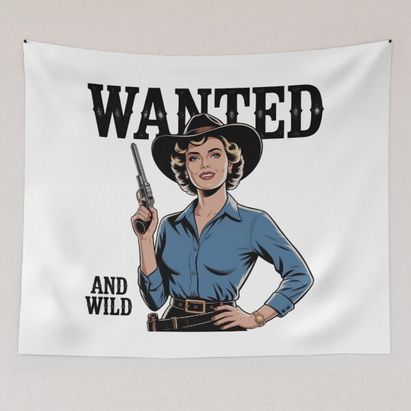 Item preview, Wanted And Wild Vintage Western Retro Cowgirl  designed and sold by Jcat7.