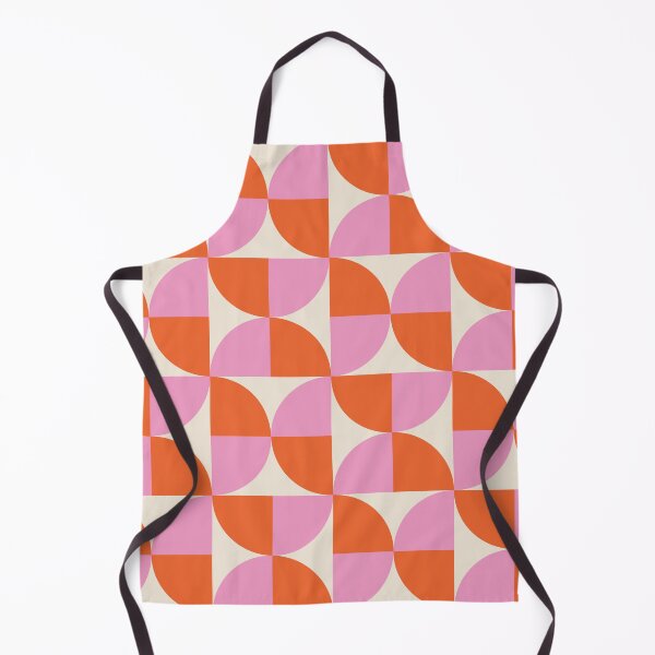 Item preview,  Mid Century Semi Circles Geometric Pattern  in Pink and Orange  designed and sold by Yasminepatterns .