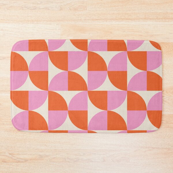 Item preview,  Mid Century Semi Circles Geometric Pattern  in Pink and Orange  designed and sold by Yasminepatterns .