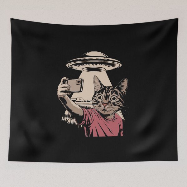 Item preview, Cat selfie UFO Student Memes designed and sold by CandyVenom.