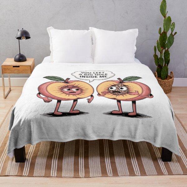 Item preview, You Left a Big Hole Inside Me – Cute Peach Cartoon designed and sold by DARK_NOVA.
