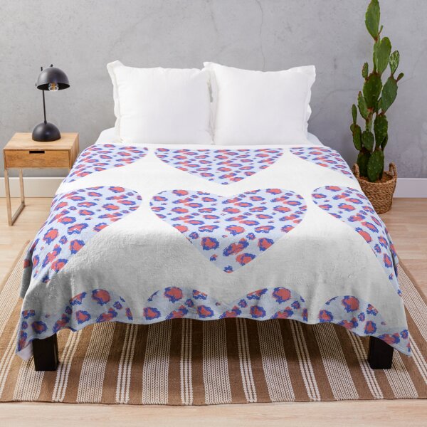 Item preview,  A wild and fresh leopard heart print in soft pink and blue tones.  designed and sold by JuKoArt.