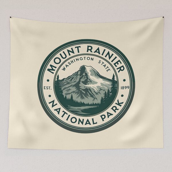 Item preview, Mount Rainier National Park - Washington - US  designed and sold by GoodOldVintage.