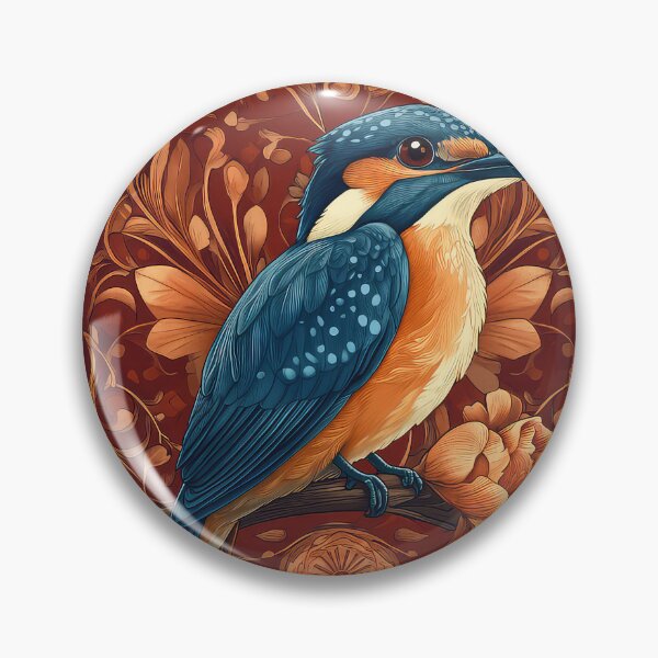 Item preview, Art Nouveau Kingfisher designed and sold by thewandswant.