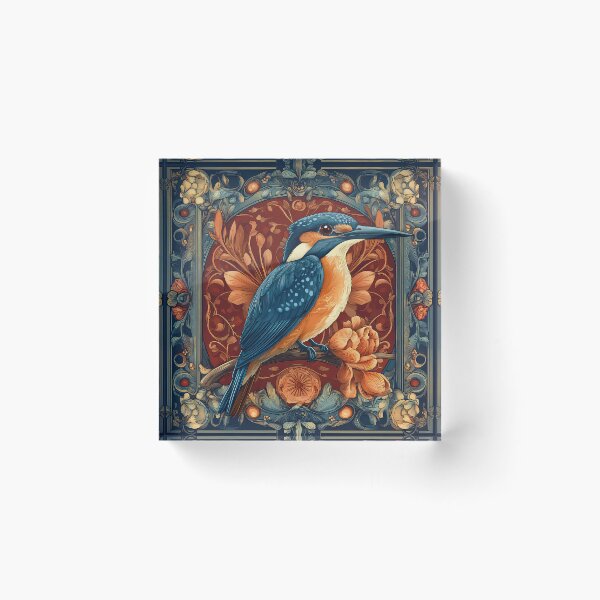 Item preview, Art Nouveau Kingfisher designed and sold by thewandswant.
