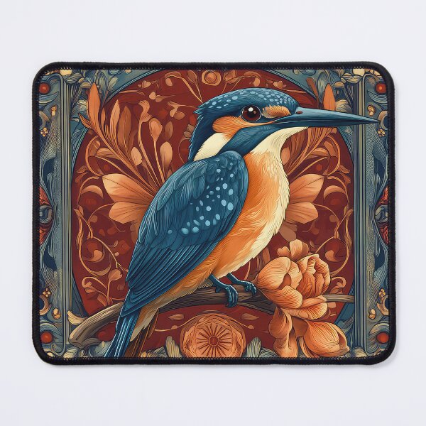 Item preview, Art Nouveau Kingfisher designed and sold by thewandswant.