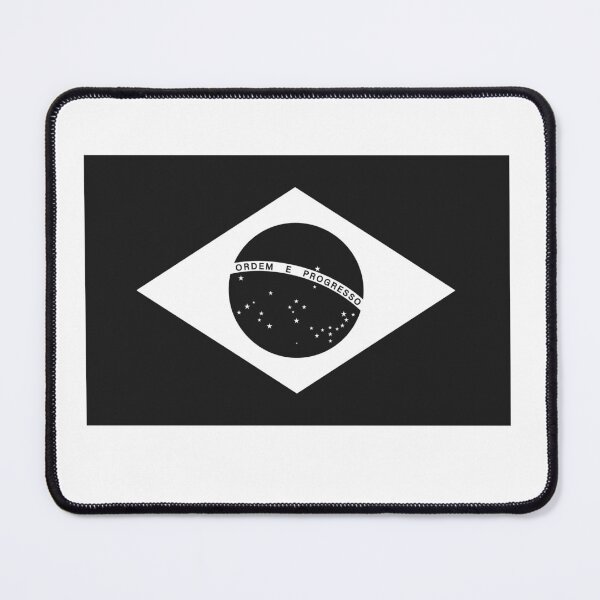 Item preview, Black and White Brazil Flag designed and sold by Starstacks.