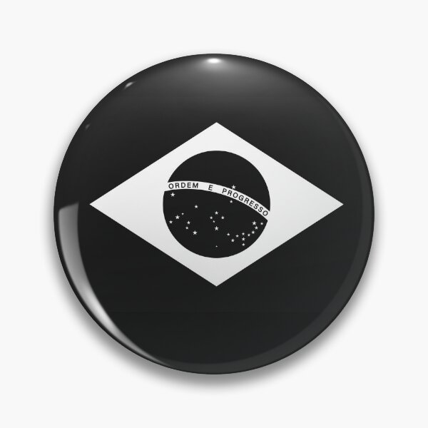 Item preview, Black and White Brazil Flag designed and sold by Starstacks.