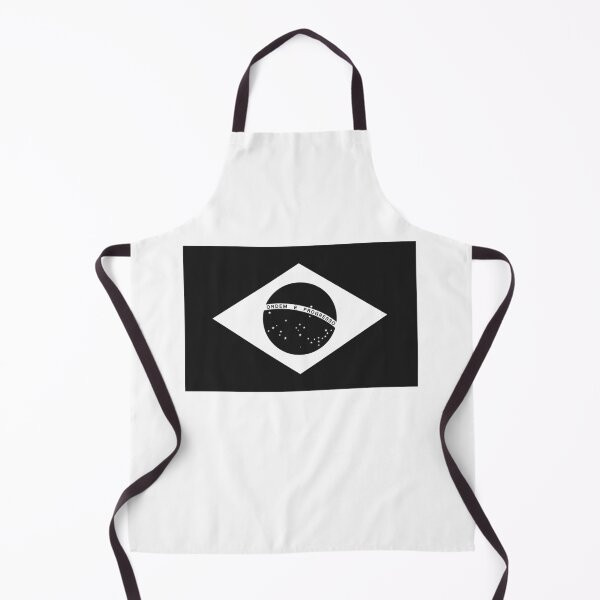 Item preview, Black and White Brazil Flag designed and sold by Starstacks.